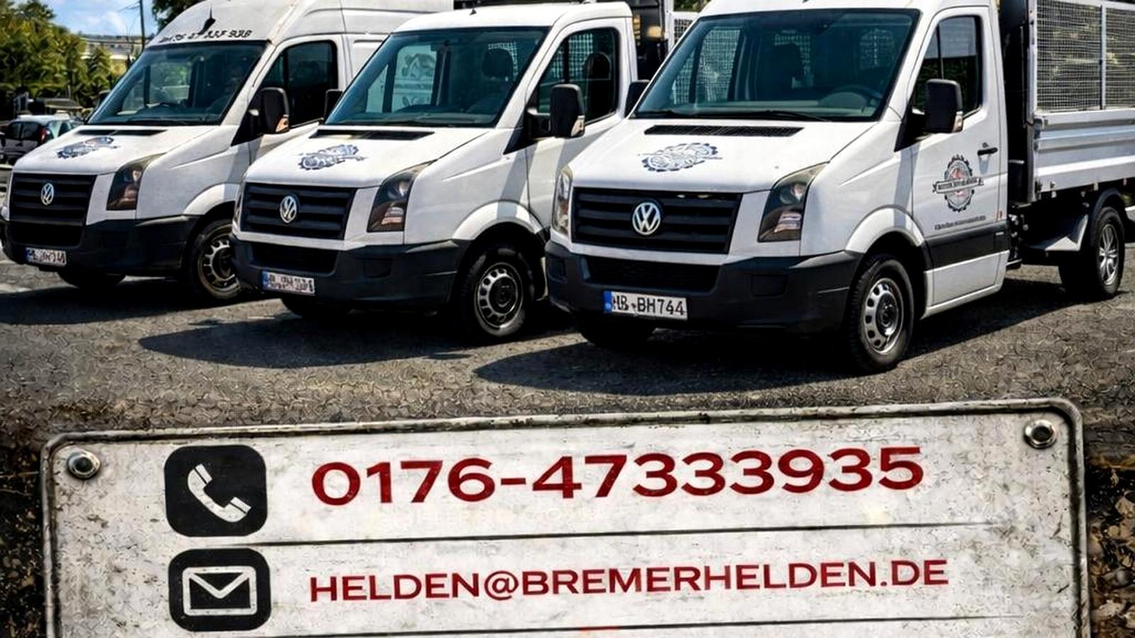 Entrümpelung Bremen Transporter Team Bremer Helden Fahrzeuge vor Ort