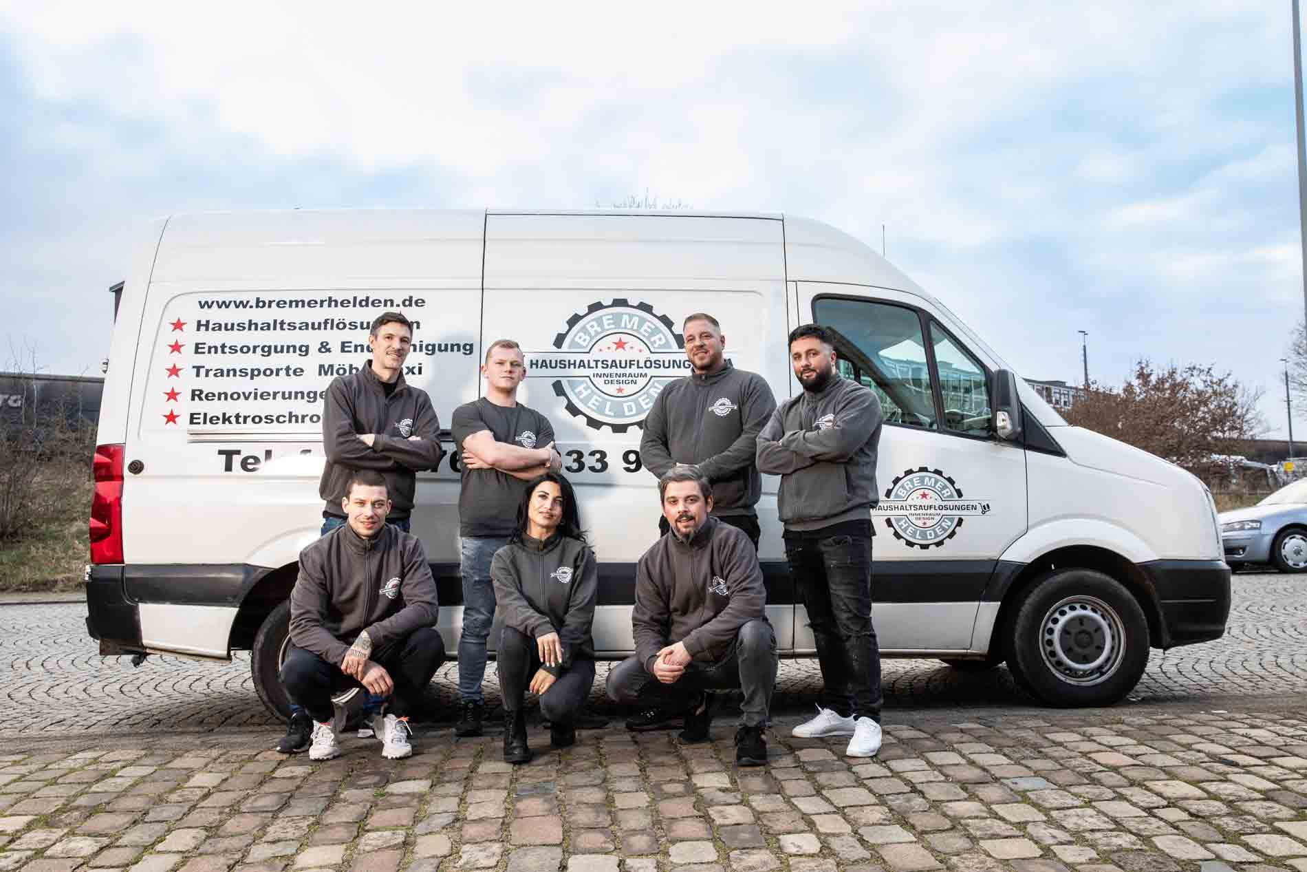 Team der Bremer Helden bei einem gemeinsamen Einsatz