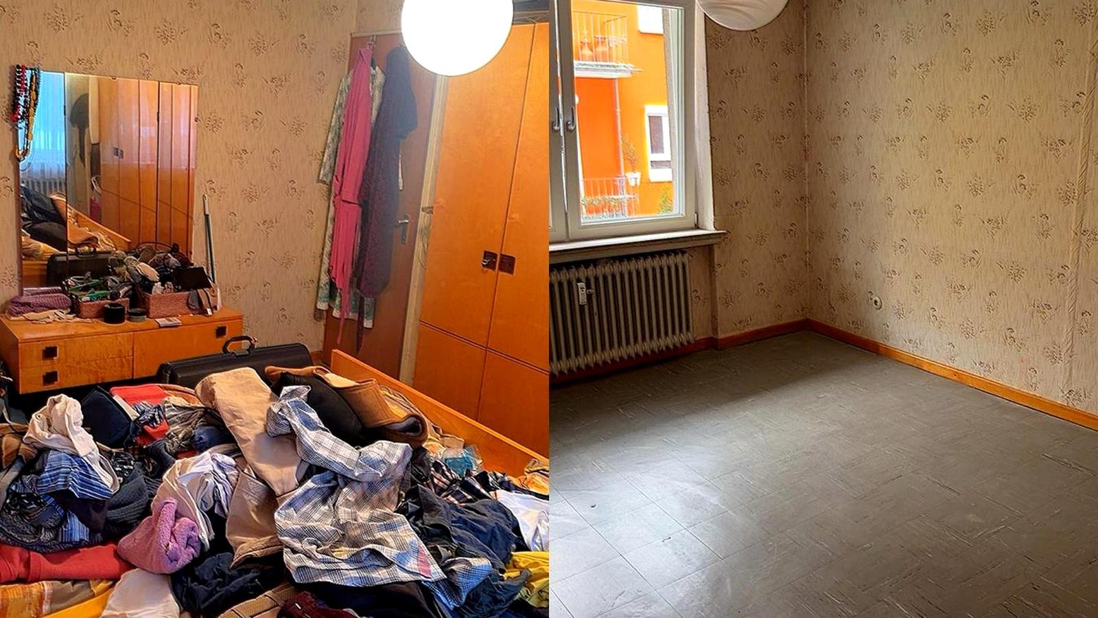 Wohnungsauflösung Bremen Schlafzimmer Entrümpelung Möbel entfernt vorher nachher